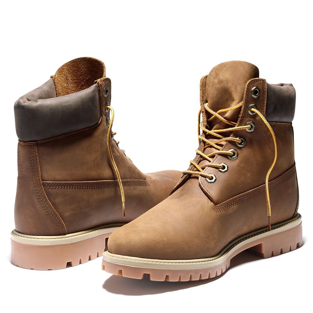 Timberland 6-Inch Μποτακια Ανδρικα Καφε - Heritage Ek+ Waterproof - Greece 0286719-IX